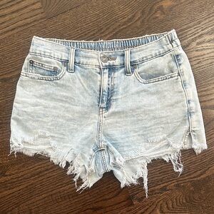 Aerie.  Size XS. Distressed Light Blue Denim Shorts
